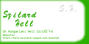 szilard hell business card